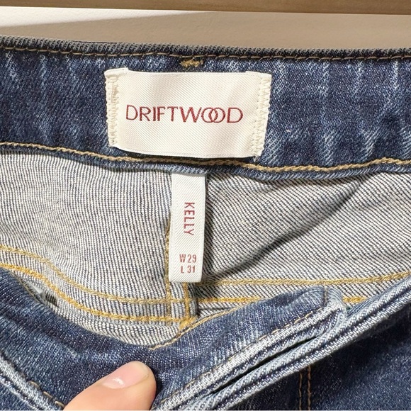 Driftwood Kelly Jeans Floral Embroidered Size 29 Waist 31 Length Bootcut Stretch - Picture 7 of 13